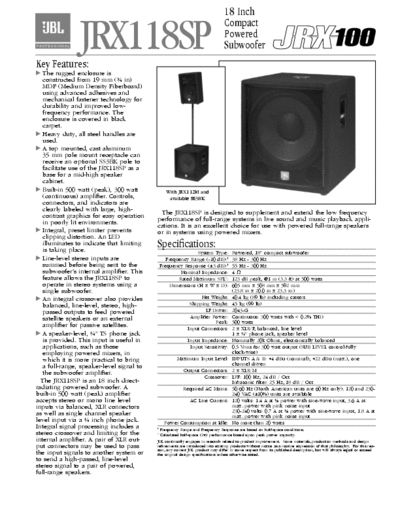 JBL JRX118SP active subwoofer