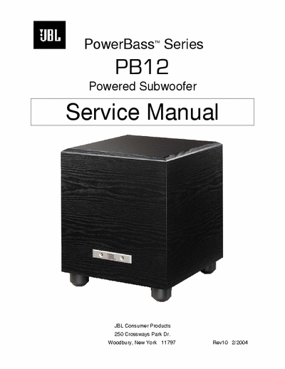 JBL PB12 active subwoofer