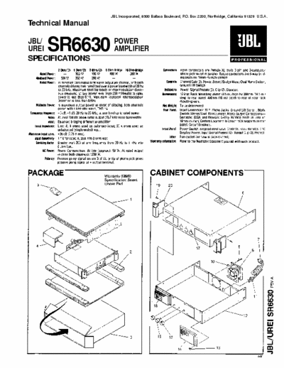 JBL SR6630 power amplifier