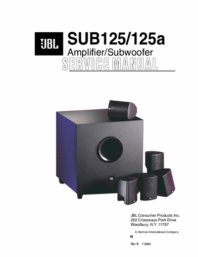 JBL SUB125 active subwoofer