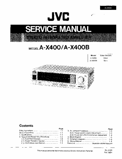 JVC AX400 integrated amplifier (full docs)
