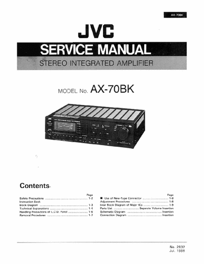 JVC AX70 integrated amplifier