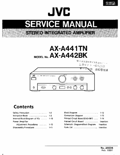 JVC AXA441TN, AXA442BK integrated amplifier