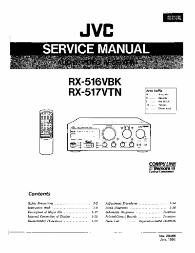 JVC RX516VBK, RX517VTN receiver
