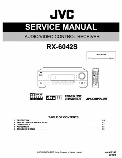 JVC RX6042S receiver