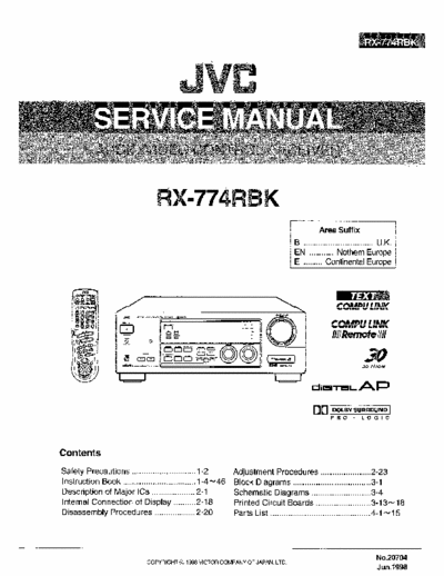 Jvc RX774RBK receiver