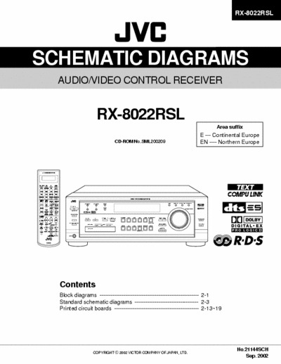 JVC RX8022RSL receiver