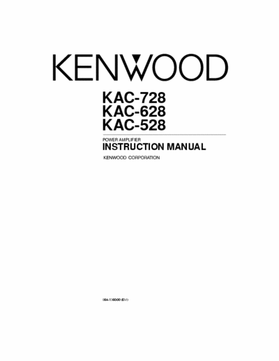 kenwood kac 728s Diagrama electronico