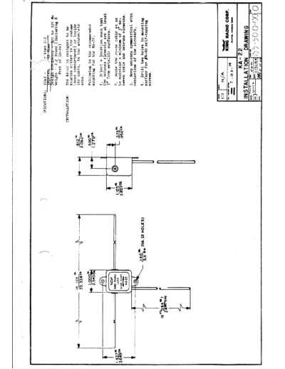 King Radio Corp. KA-22 KA-22 Installation Drawing