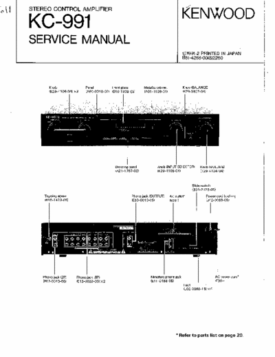 Kenwood KC-991 3 files, total 14 pages, service manual / data for Kenwood stereo control amplifier model # KC-991.