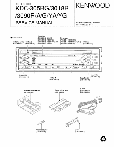 Kenwood KDC-305RG_3018R_3090R Service Manual
