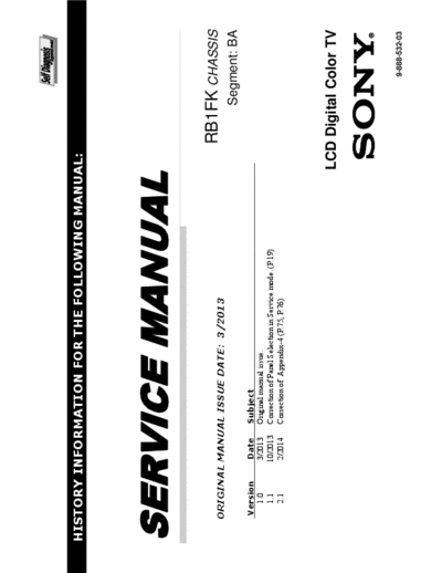 sony KDL-32R420A Service manual