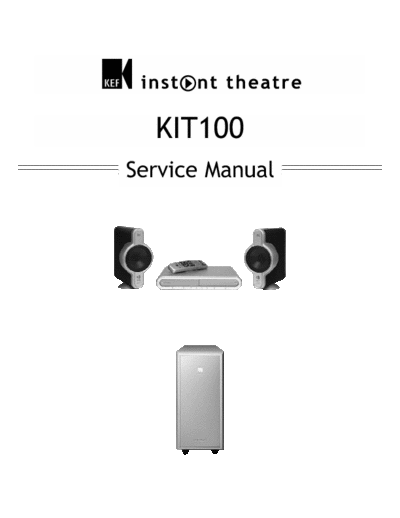 KEF KIT100 service manual