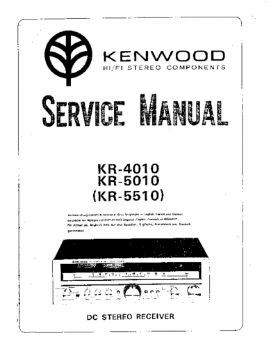 Kenwood KR-5010 Kenwood KR-5010, 4010