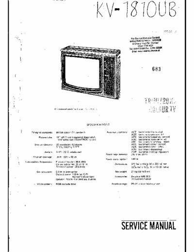 SONY KV-1810 TV SONY