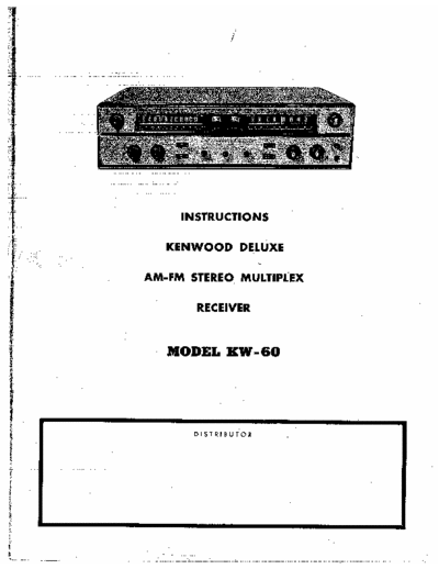 KENWOOD KW-60 Kenwood KW-60 instructions and Shematics