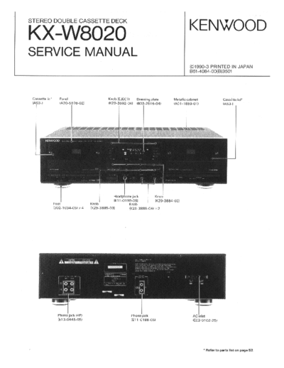 Kenwood KX-W8020 Deck Cassette