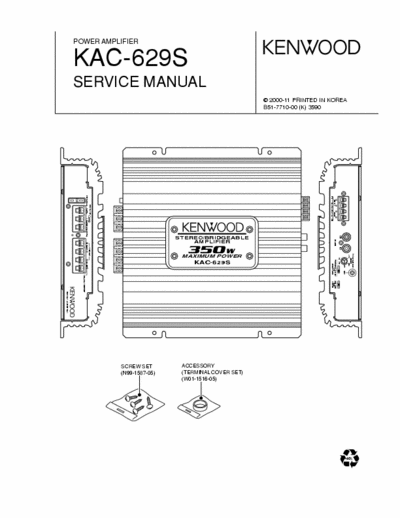 kenwood Kac629S Kac629S servis manuel