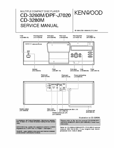 Kenwood CD3260 & 3280 cd