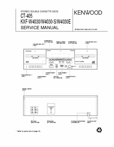 Kenwood CT405 cassette deck