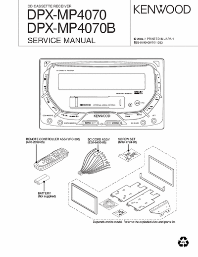 Kenwood DPXMP4070 car radio