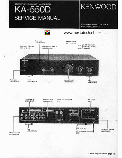 Kenwood KA550D integrated amplifier