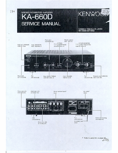 Kenwood KA660D integrated amplifier