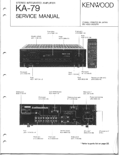 Kenwood KA79 integrated amplifier