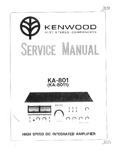 Kenwood KA801 integrated amplifier