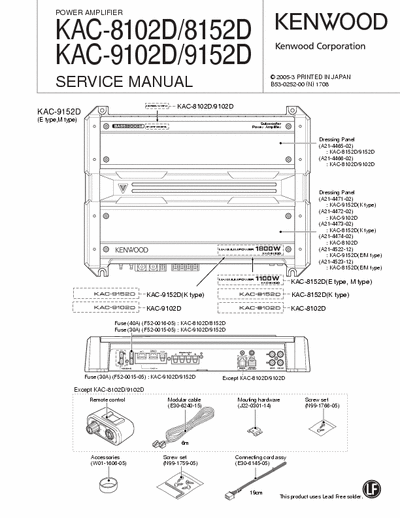 Kenwood KAC8152D car amplifier