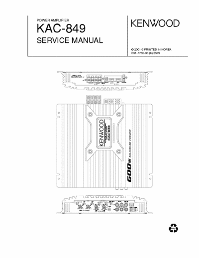 Kenwood KAC849 car amplifier