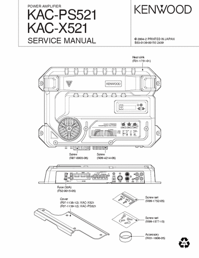 Kenwood KACX521 car amplifier