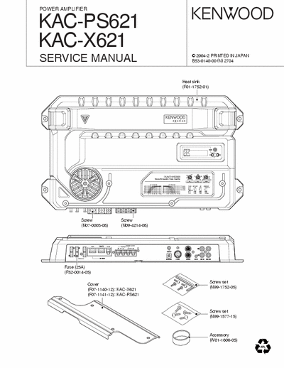 Kenwood KACX621 car amplifier