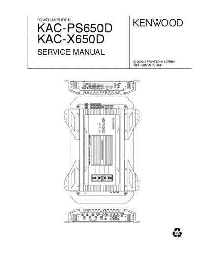 Kenwood KACX650D car amplifier