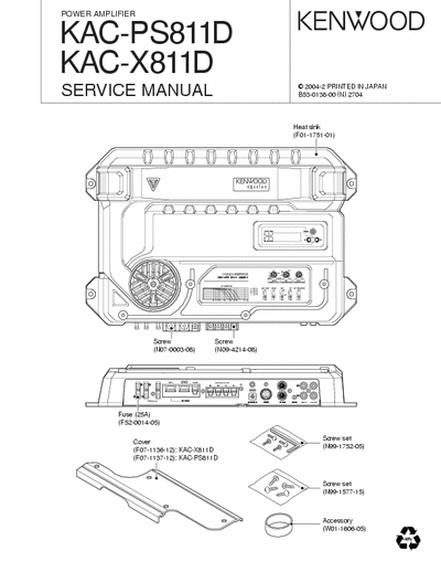 Kenwood KACX811D car amplifier