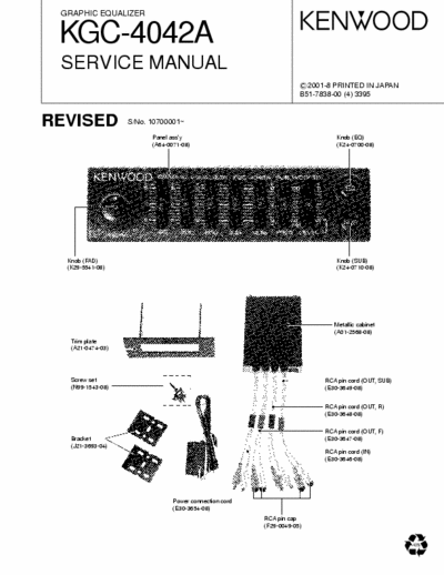 Kenwood KGC4042A car equalizer