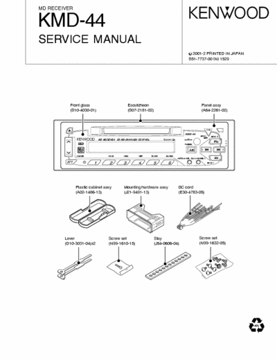 Kenwood KMD44 car receiver & minidisk