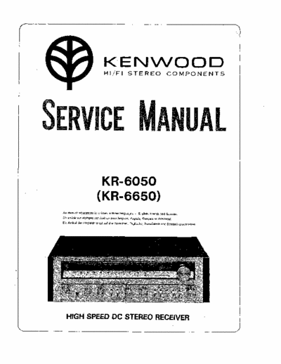 Kenwood KR6050, KR6650 receiver