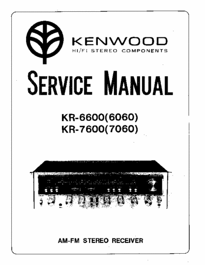 Kenwood KR6600, KR7600 receiver