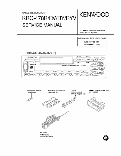 Kenwood KRC478 car radio