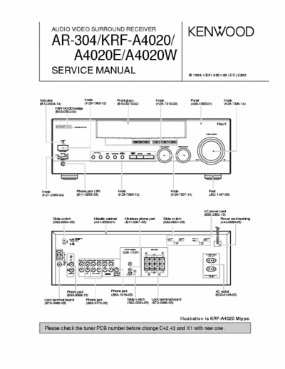 Kenwood KRFA4020 receiver