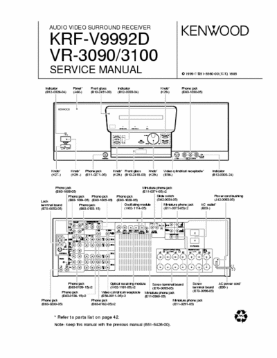 Kenwood KRFV9992 receiver