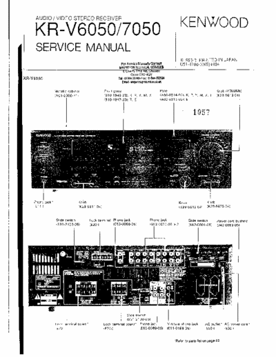 Kenwood KRV6050, KRV7050 receiver