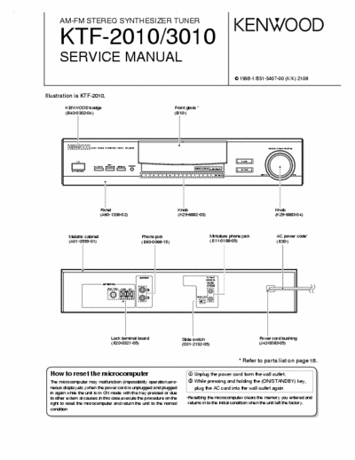 Kenwood KTF2010, KTF3010 tuner