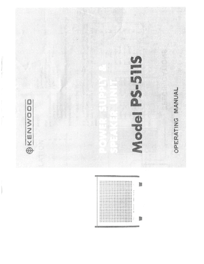 Kenwood PS511S Kenwood PS-511S power Supply for HF transceiver TS-511S and TS-515S.