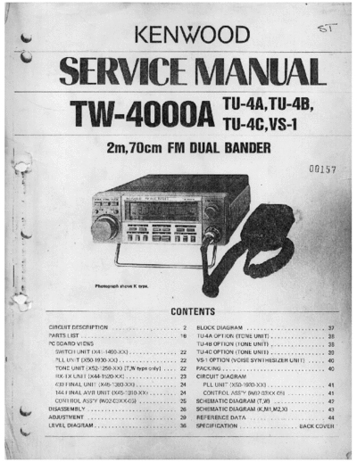 Kenwood TW-4000A Hi everybody you