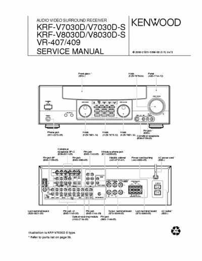 Kenwood VR407 receiver