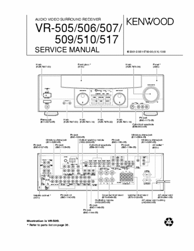 Kenwood VR505, VR510 receiver