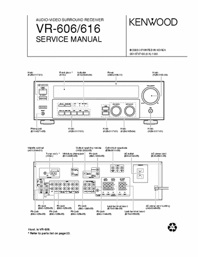 Kenwood VR606 receiver