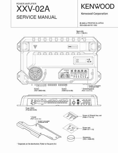 Kenwood XXV02A car amplifier